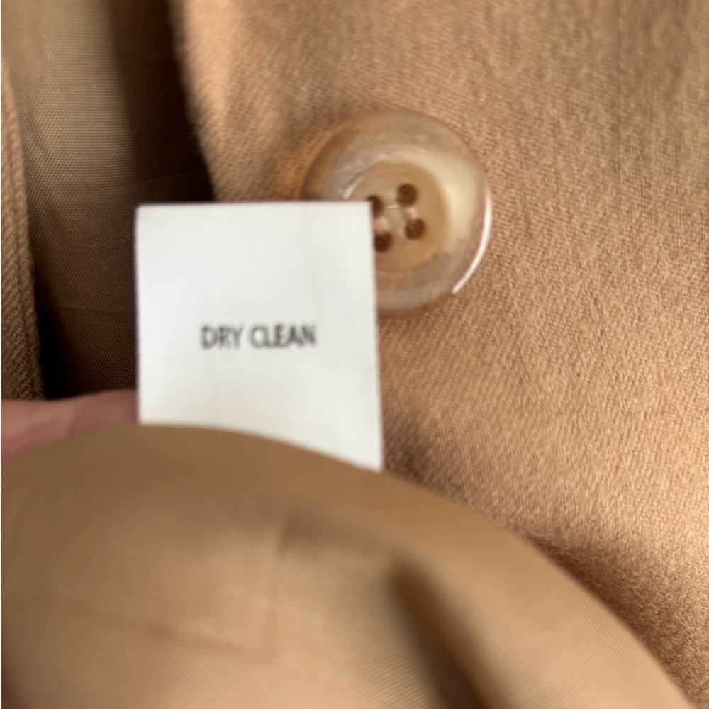 NWOT WOOL THREE BUTTON CAMEL LONG SLEEVE APPLESEEDS LINED BLAZER SZ 14 - Picture 13 of 13